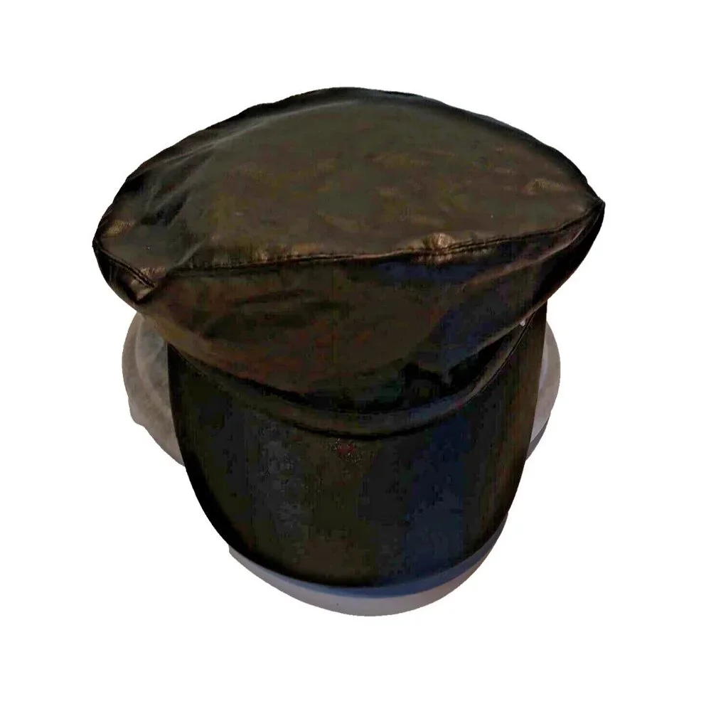 Cabbie Newsboy Cap Flex Fit Unisex Medium Black Hat‎